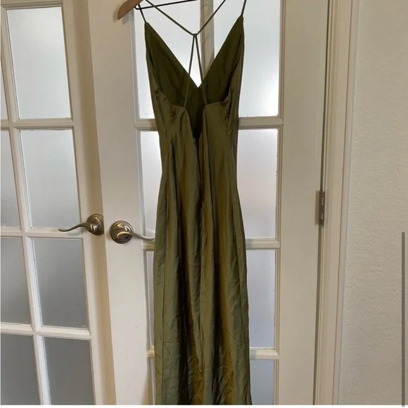 Field Of Dreams Midi Dress Khaki - Picture 5 of 6